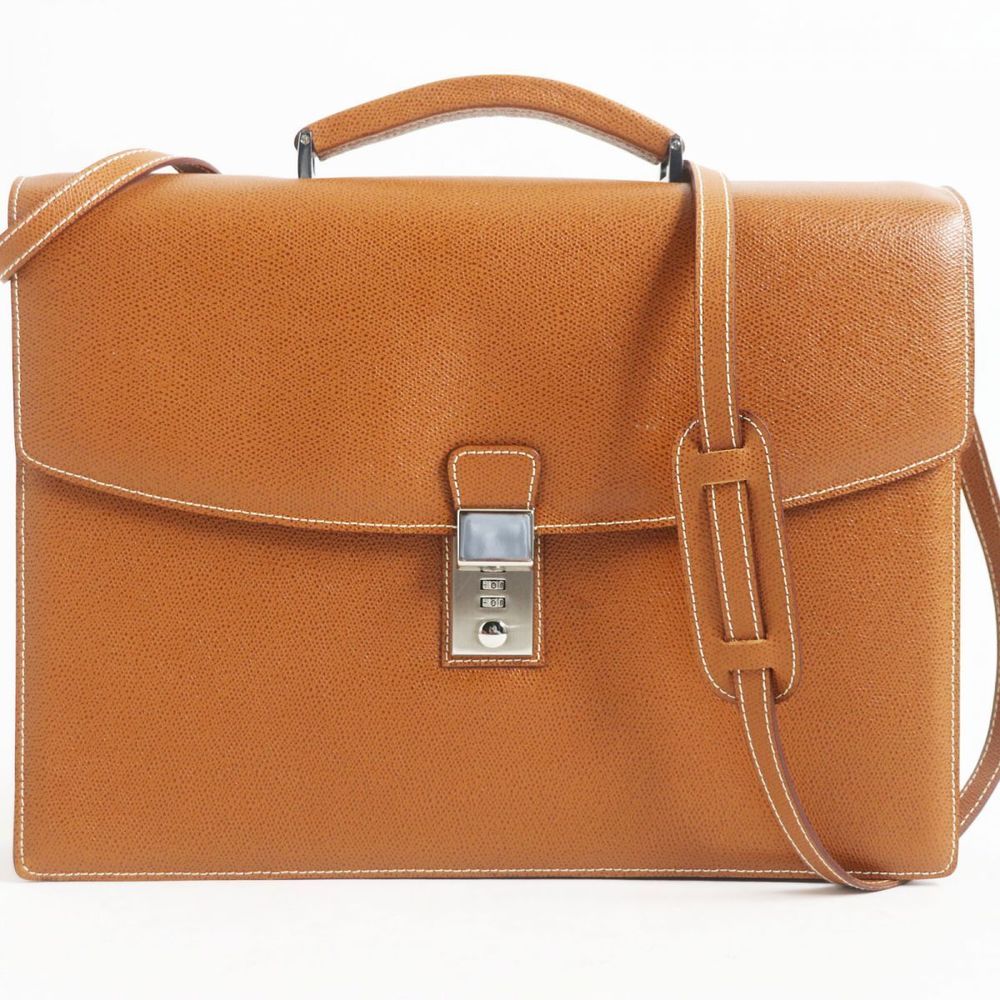 Other Leather Dial Lock 2-Way Shoulder Briefcase Leather Business Bag
